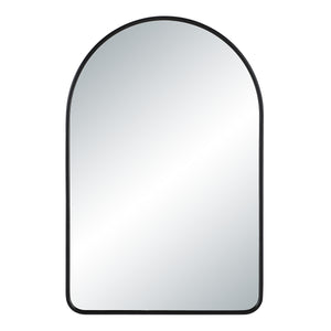 Cascais mirror with a black frame, arched top, and clear reflective surface.