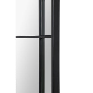 Close-up of the black frame and grid of Atkinson Full Length Mirror