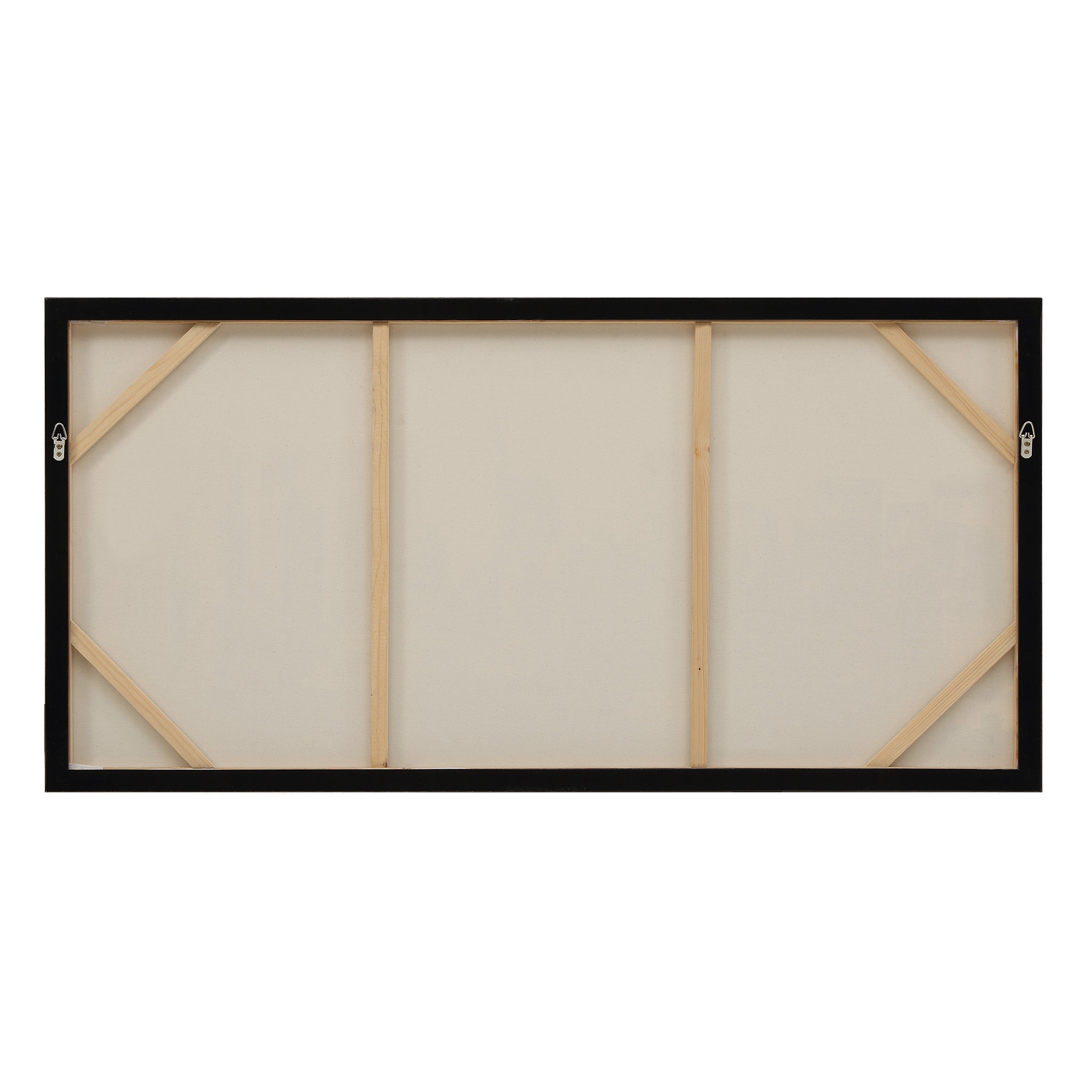 Back view of Panorama canvas art showcasing the wooden frame and canvas structure.