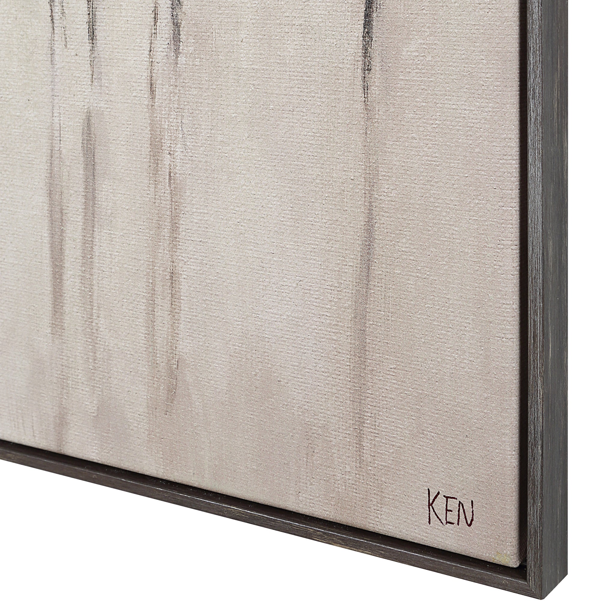 Close-up of Storia canvas art highlighting texture and muted colors