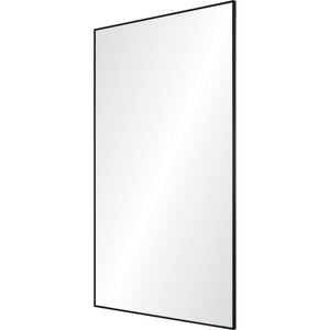 Keene Full Length Mirror featuring a black frame, angled view showcasing its reflective surface.