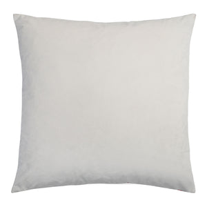 Back view of Layla Indoor Pillow in solid light gray fabric.