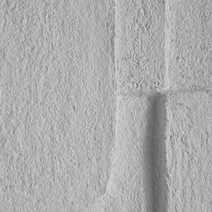 Detailed view of the textured white surface of Arches wall art by Renwil