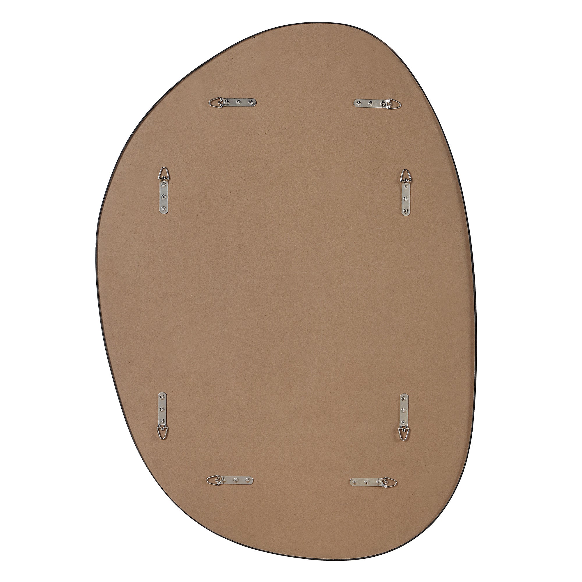 Back view of the Bozeman Wall Mirror featuring mounting hardware.