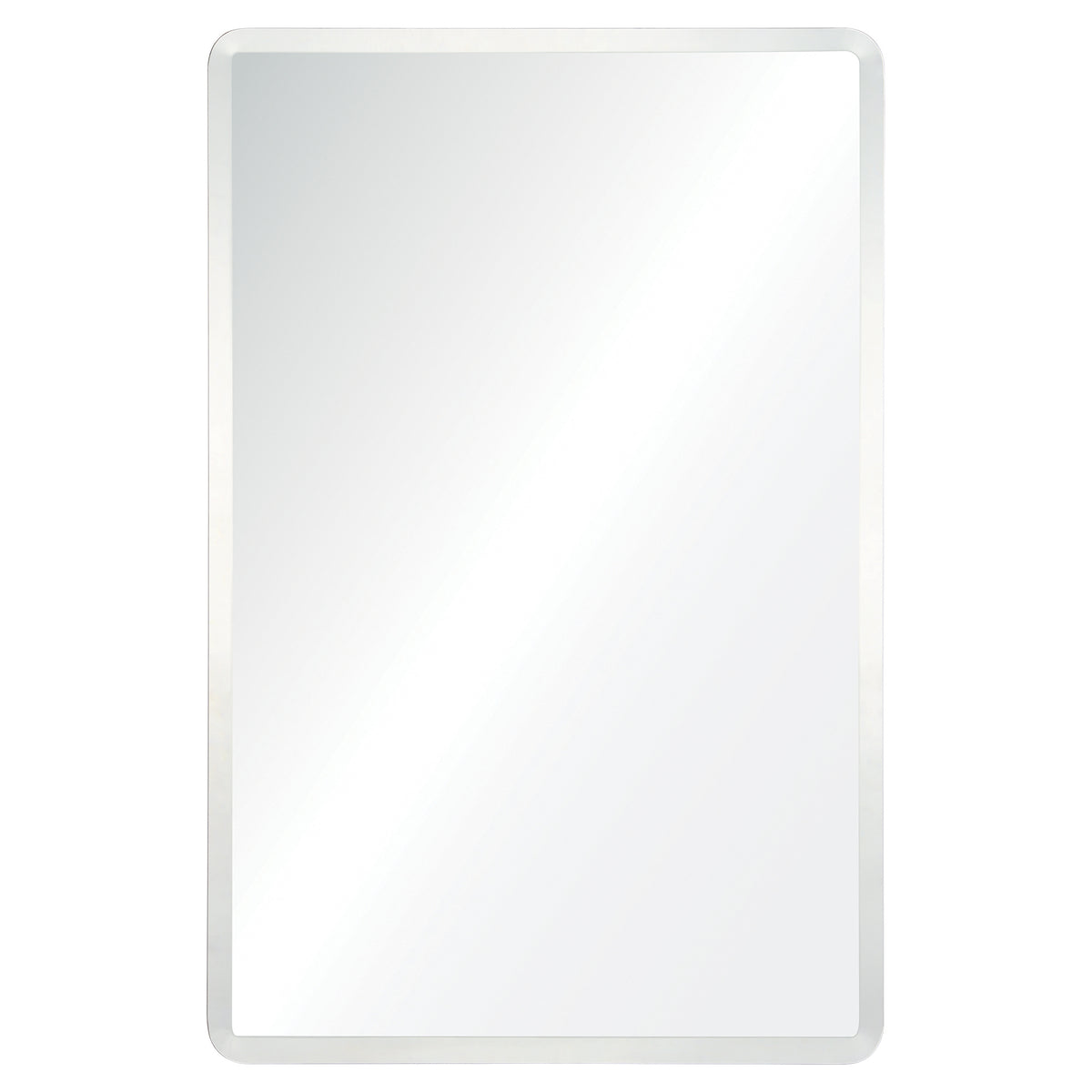 Danske Wall Mirror with a sleek silver frame and clear reflective surface, front view.