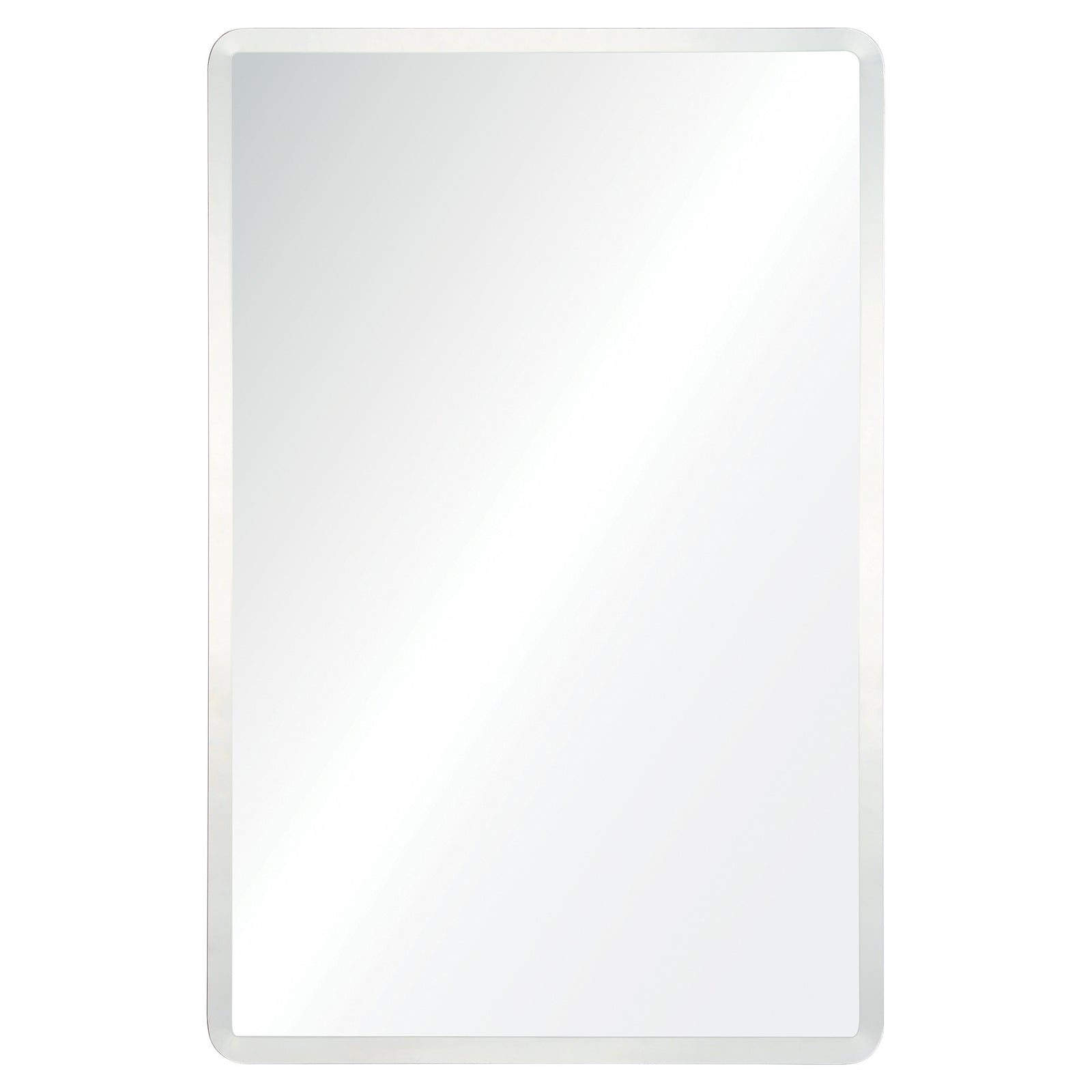 Danske Wall Mirror with a sleek silver frame and clear reflective surface, front view.