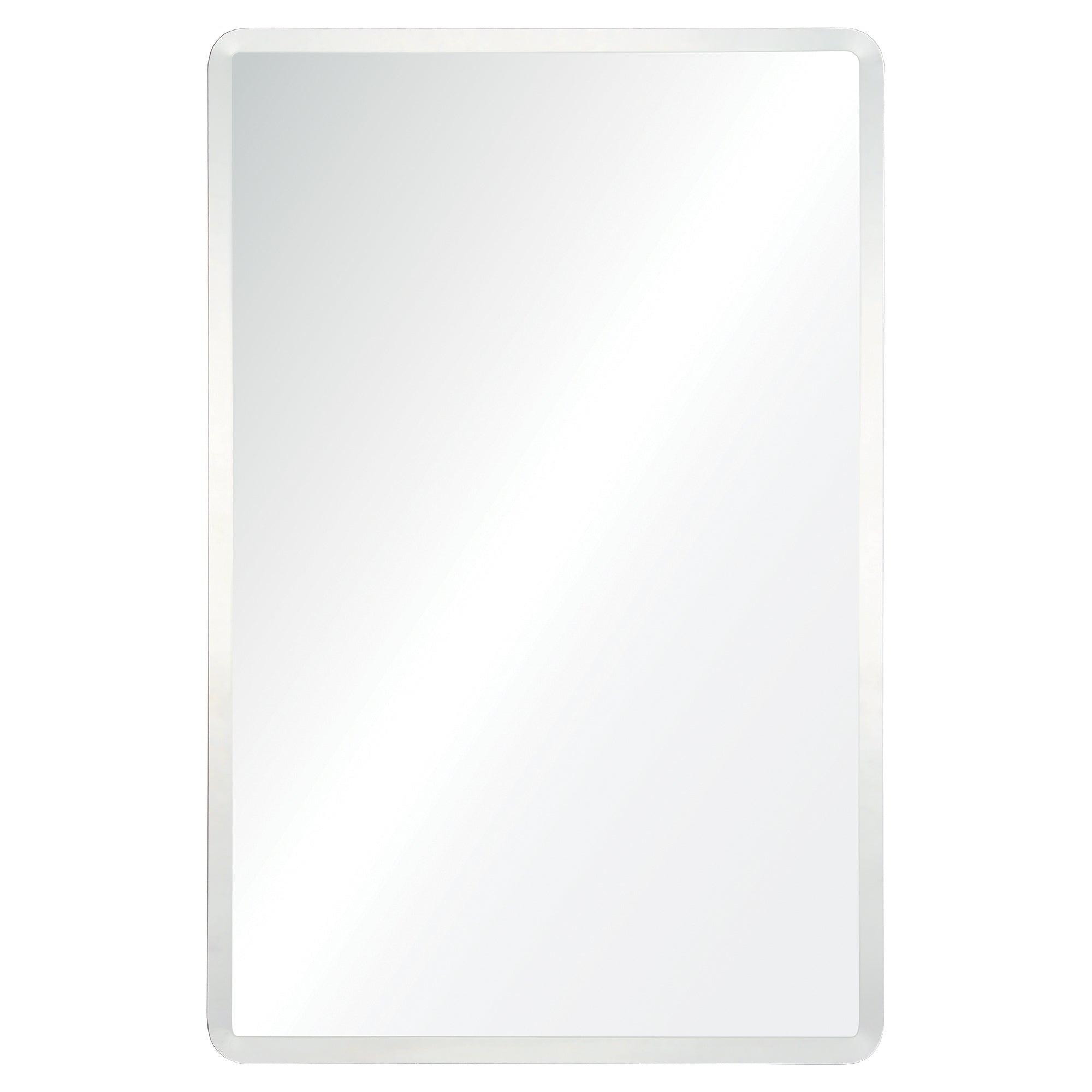 Danske Wall Mirror with a sleek silver frame and clear reflective surface, front view.