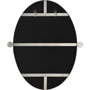 Back view of Azalea Wall Mirror with a black backing and mounting brackets