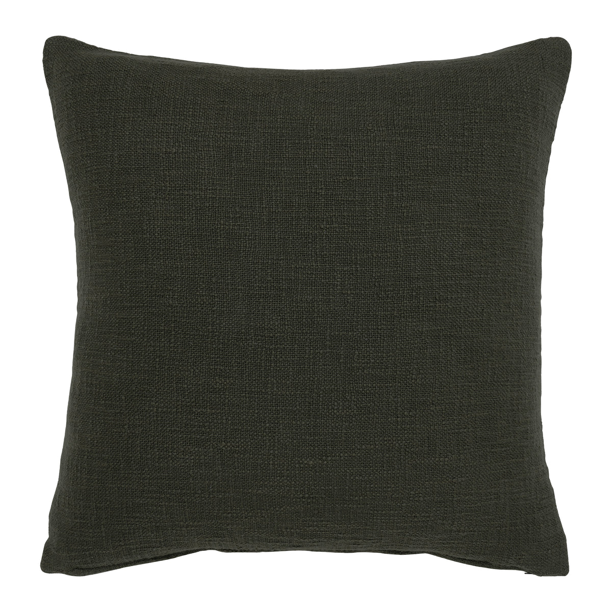 Sandro indoor pillow in dark green with a textured fabric surface.