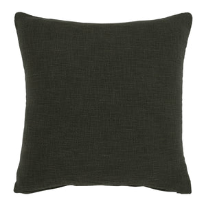 Sandro indoor pillow in dark green with a textured fabric surface.