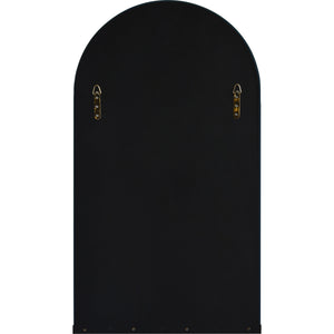 Back view of Lucila Wall Mirror showing black finish and hanging hardware