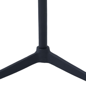 Barker Side Table highlighting the black metal tripod base from a low angle.