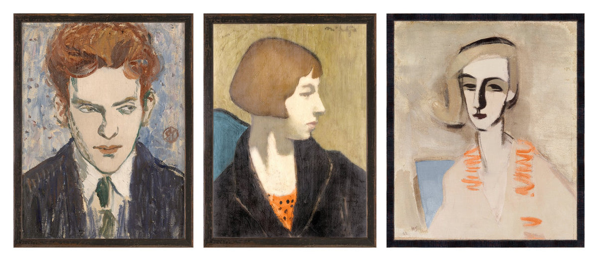 Vintage Modernist Portrait Trio Bundle