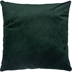 Olive Indoor Pillow in dark green velvet with a smooth texture