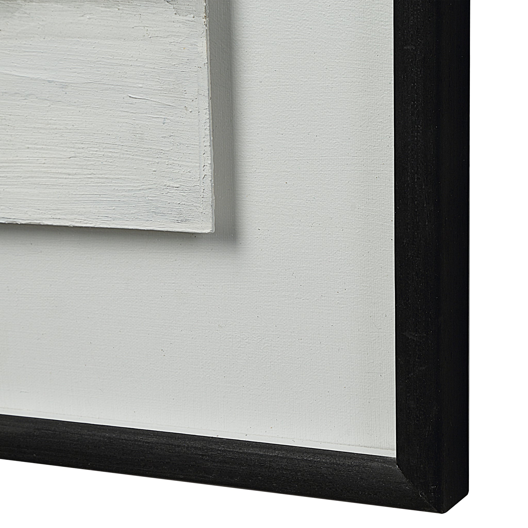 Tangelo wall art featuring a textured white panel with a black frame