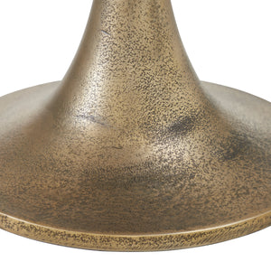 Sparta Accent Table with a textured bronze finish, showcasing a smooth, rounded base.