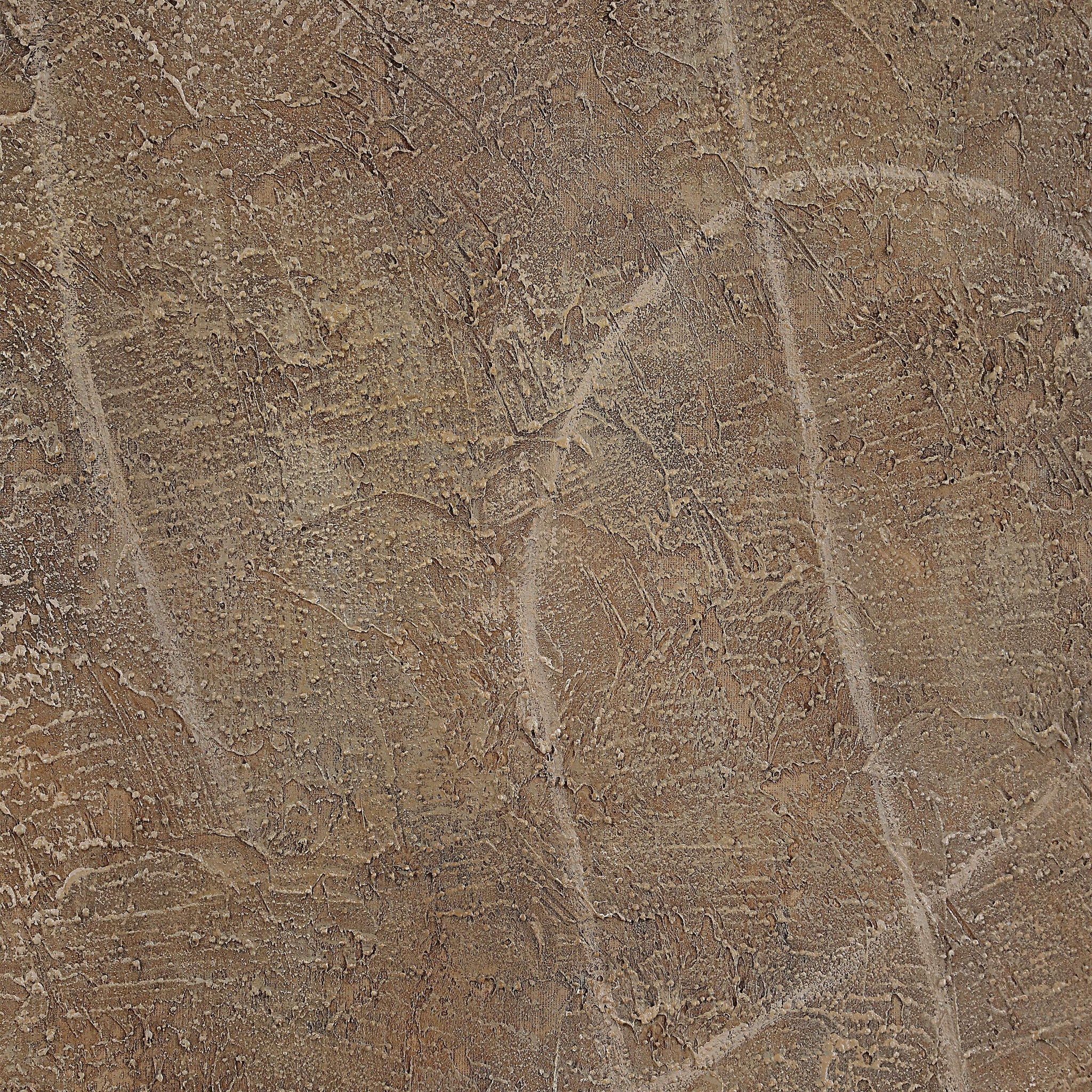 Close-up of Berkeley Canvas Art, highlighting the textured brown surface and abstract lines