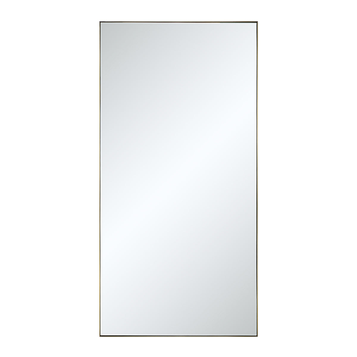 Orrin mirror by Renwil, rectangular shape with a sleek silver frame, front view.