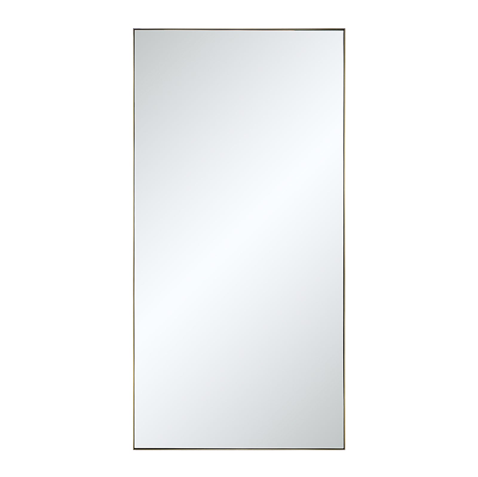Orrin mirror by Renwil, rectangular shape with a sleek silver frame, front view.