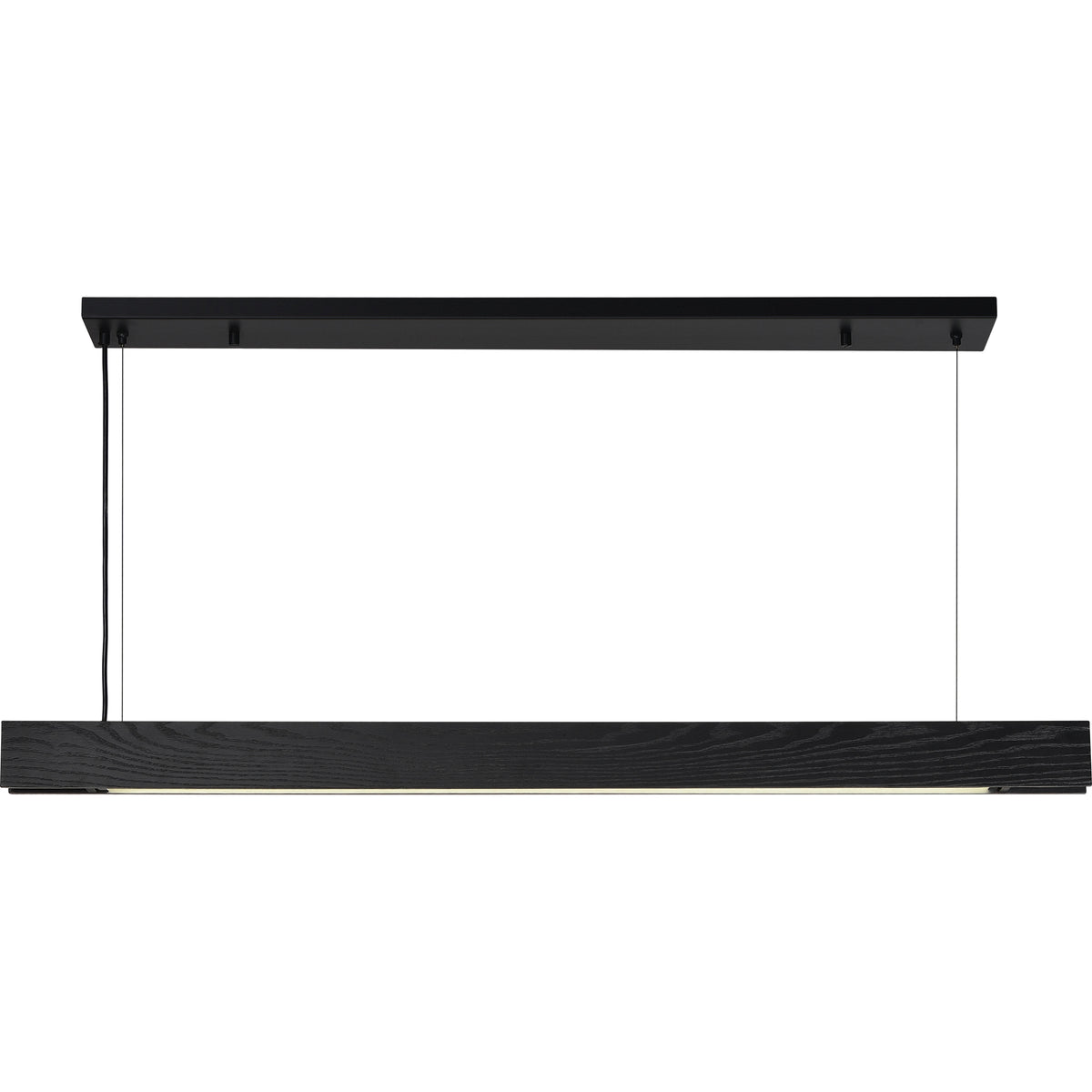 Taya Ceiling Fixture by Renwil, linear design in black wood finish, top view