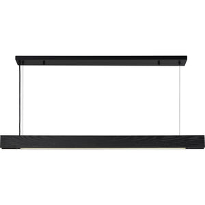 Taya Ceiling Fixture by Renwil, linear design in black wood finish, top view
