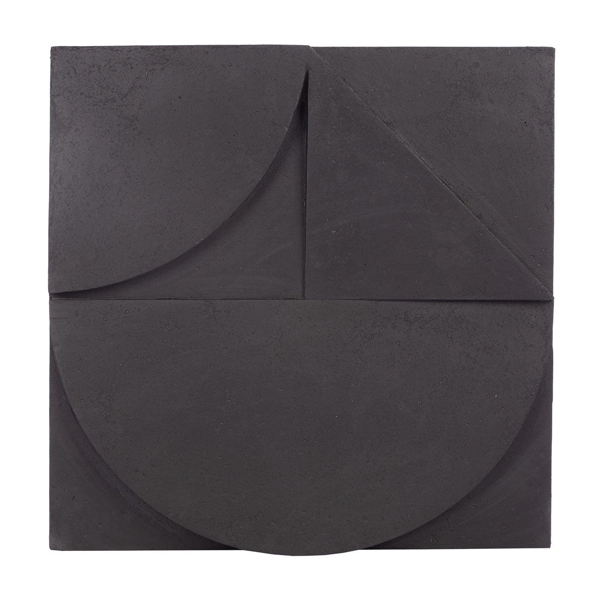 Serino wall decor featuring geometric shapes in matte black finish.