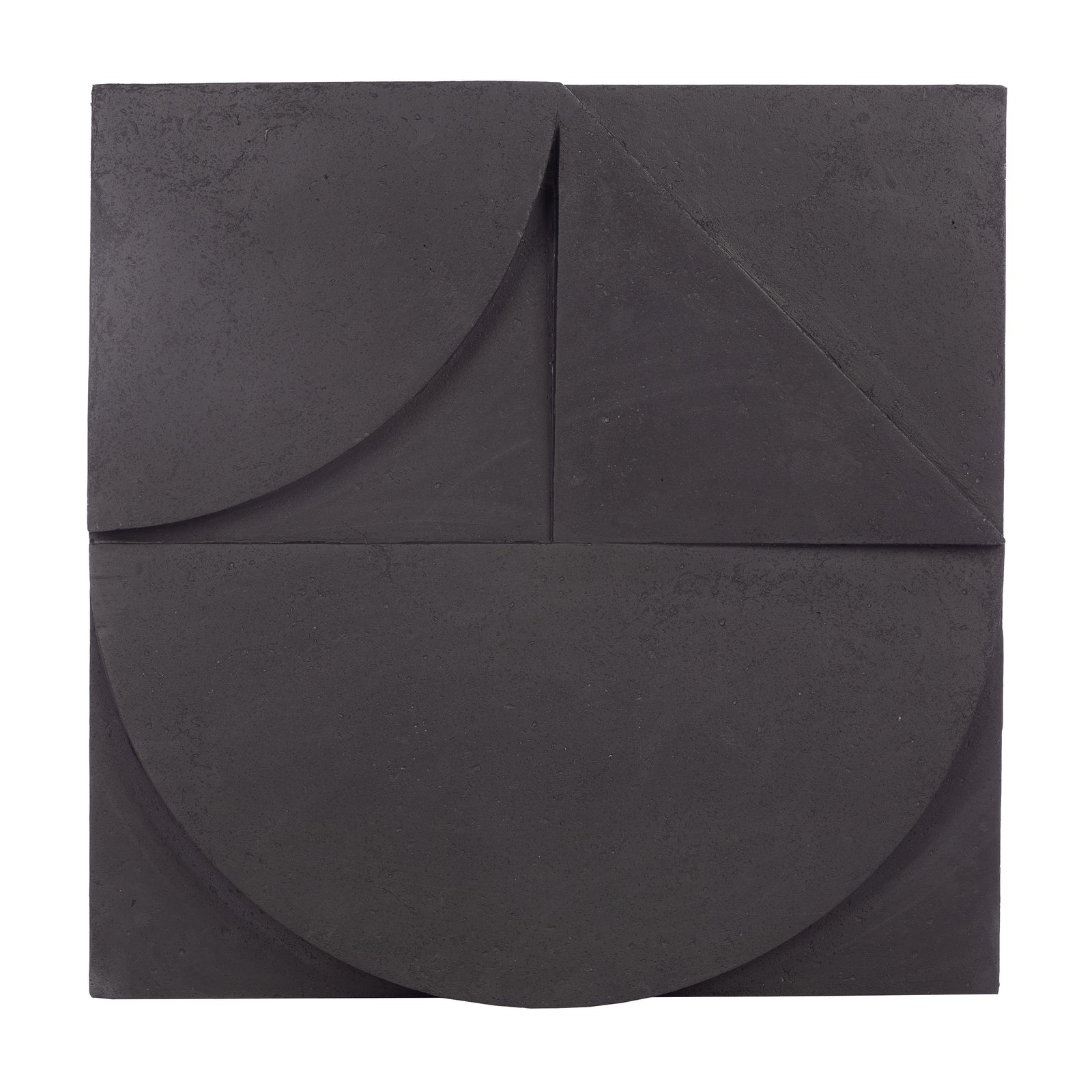 Serino wall decor featuring geometric shapes in matte black finish.
