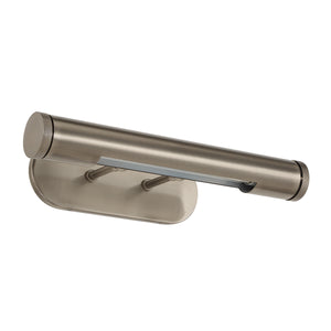 Rennes wall sconce in brushed nickel finish, featuring a cylindrical design and sleek mounting plate.