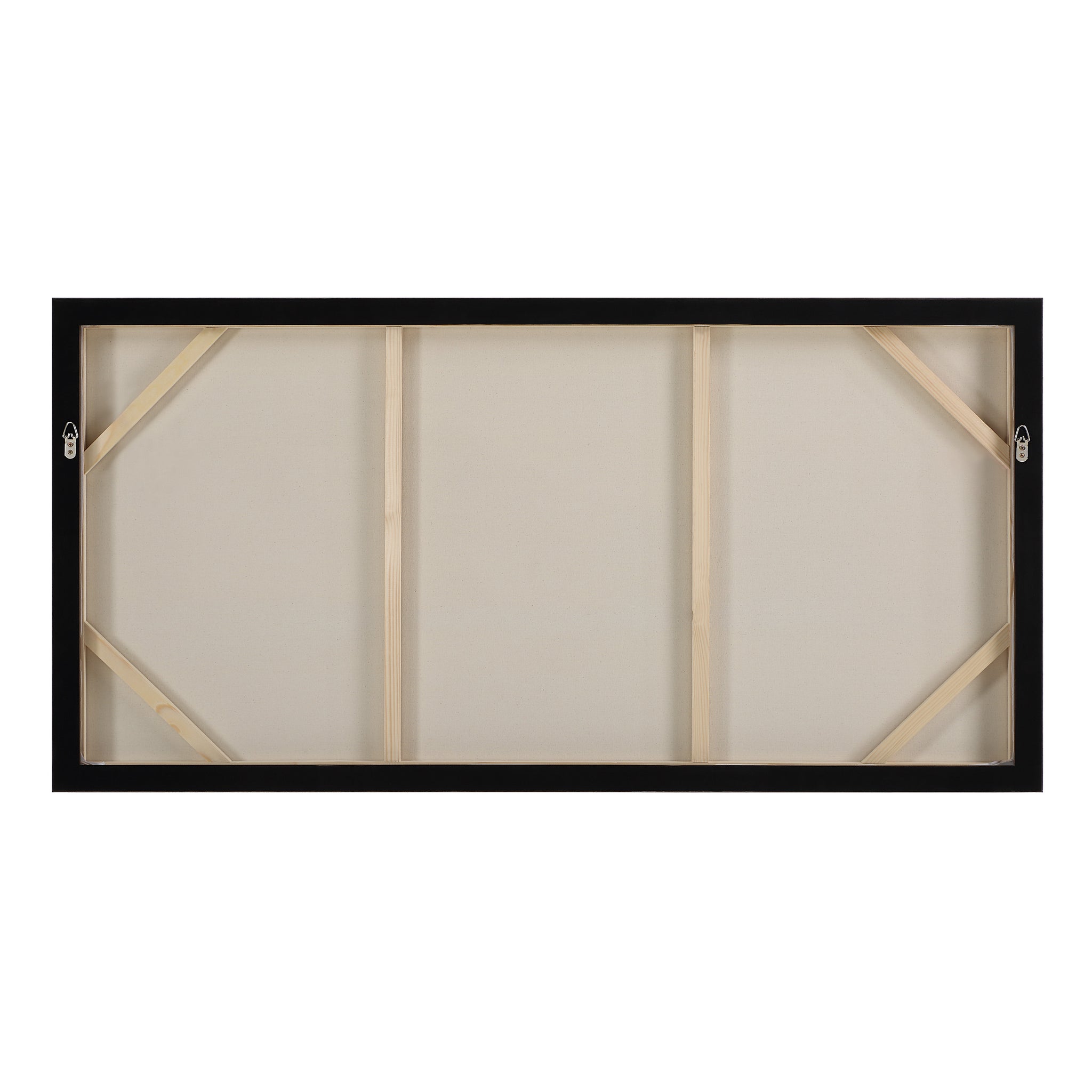 Back view of Atlanta canvas art showing the wooden frame and canvas support.