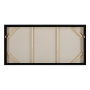 Back view of Atlanta canvas art showing the wooden frame and canvas support.