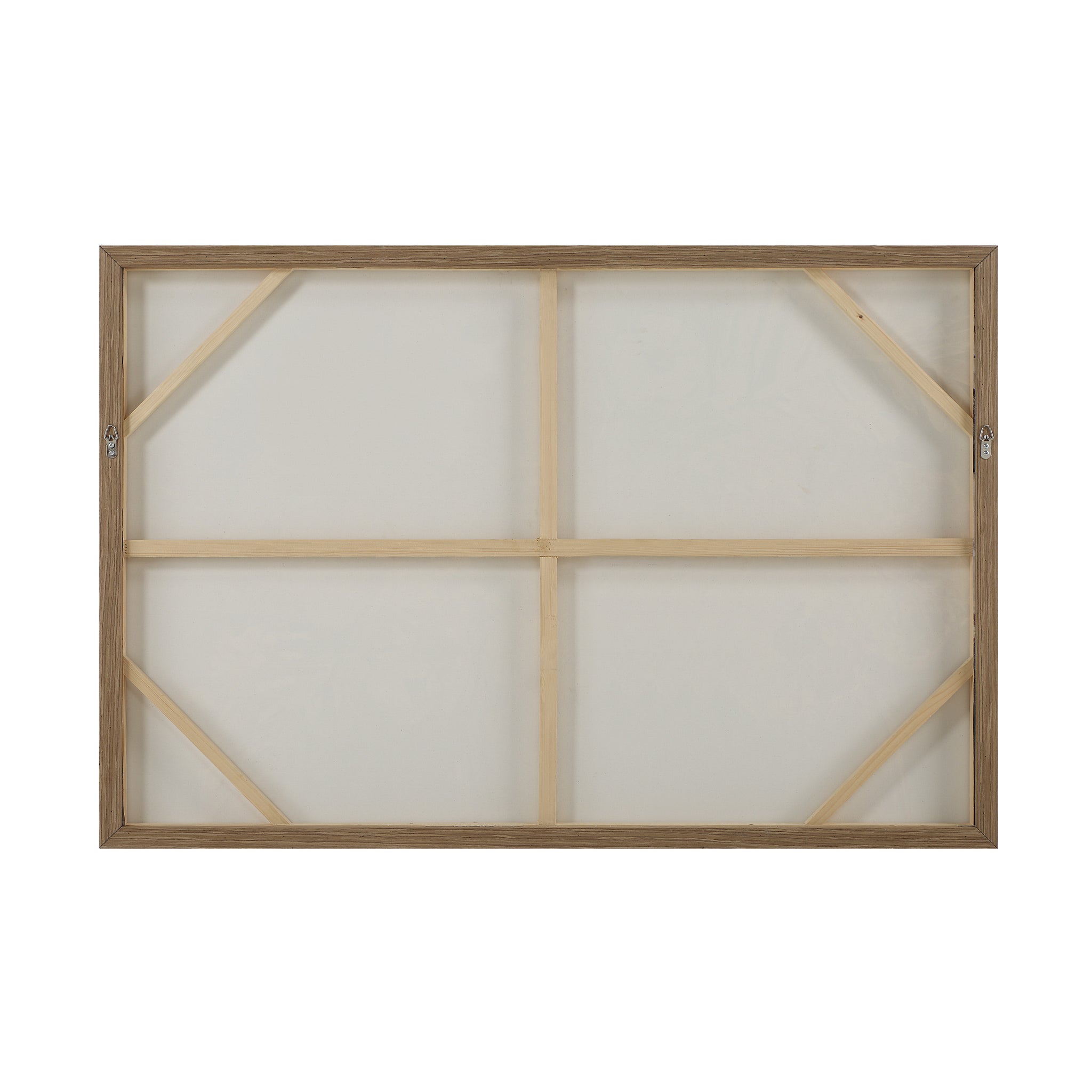 Back view of Paine canvas art showing the wooden frame and support structure.