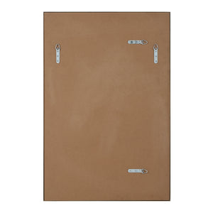 Back view of Elvas mirror showing mounting hardware and brown backing.