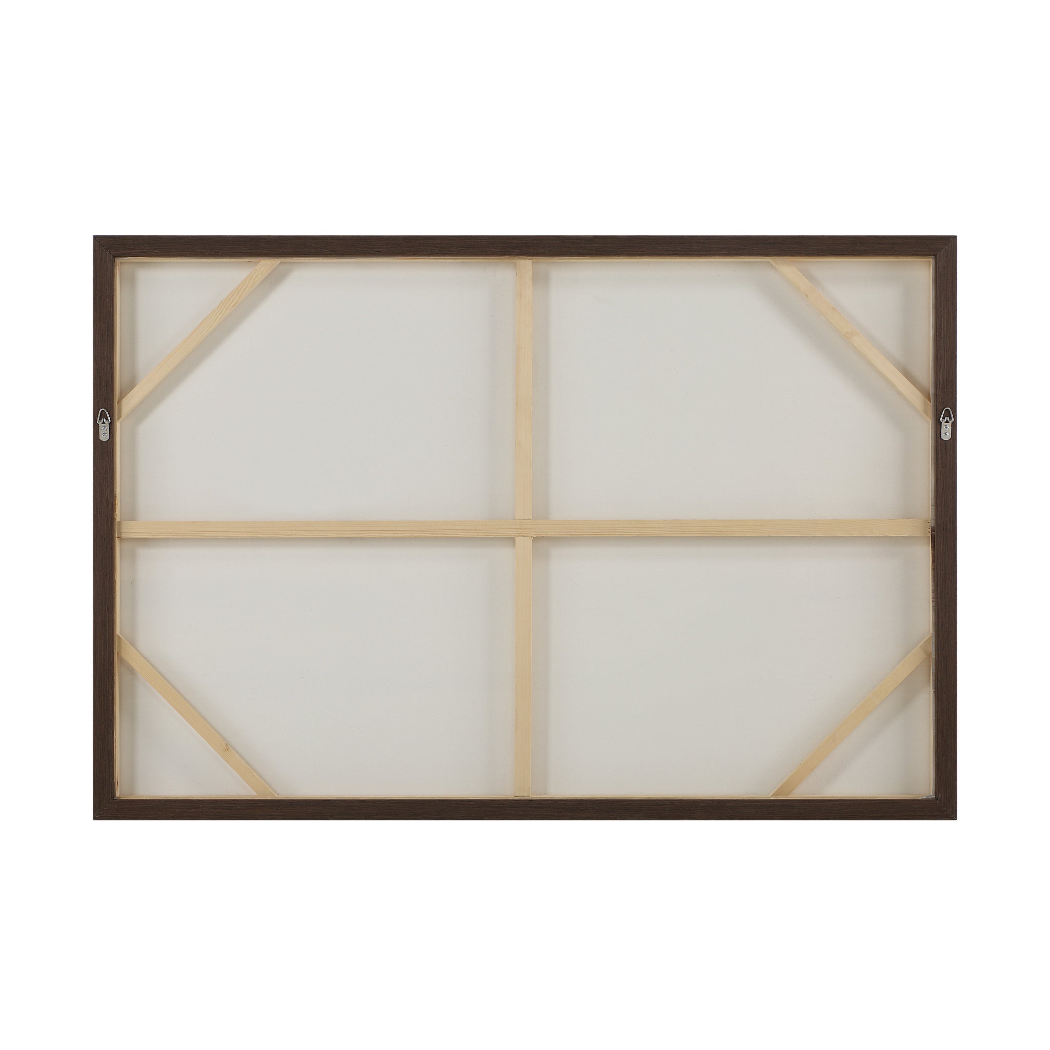 Back view of Pallini canvas art showing the wooden frame and support structure.