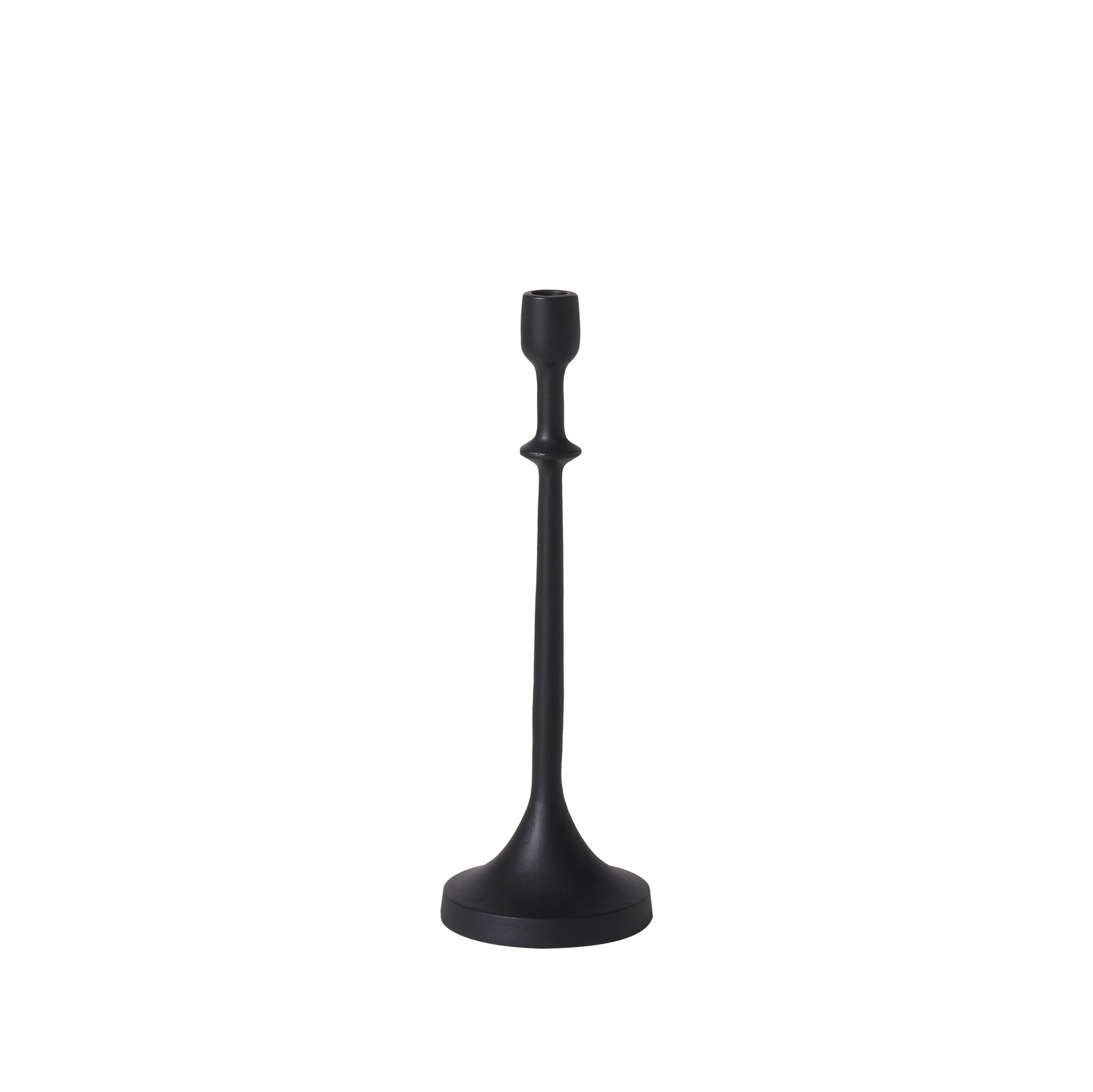 Albero Candle Holder set in black, featuring two tall candle holders with elegant shapes.