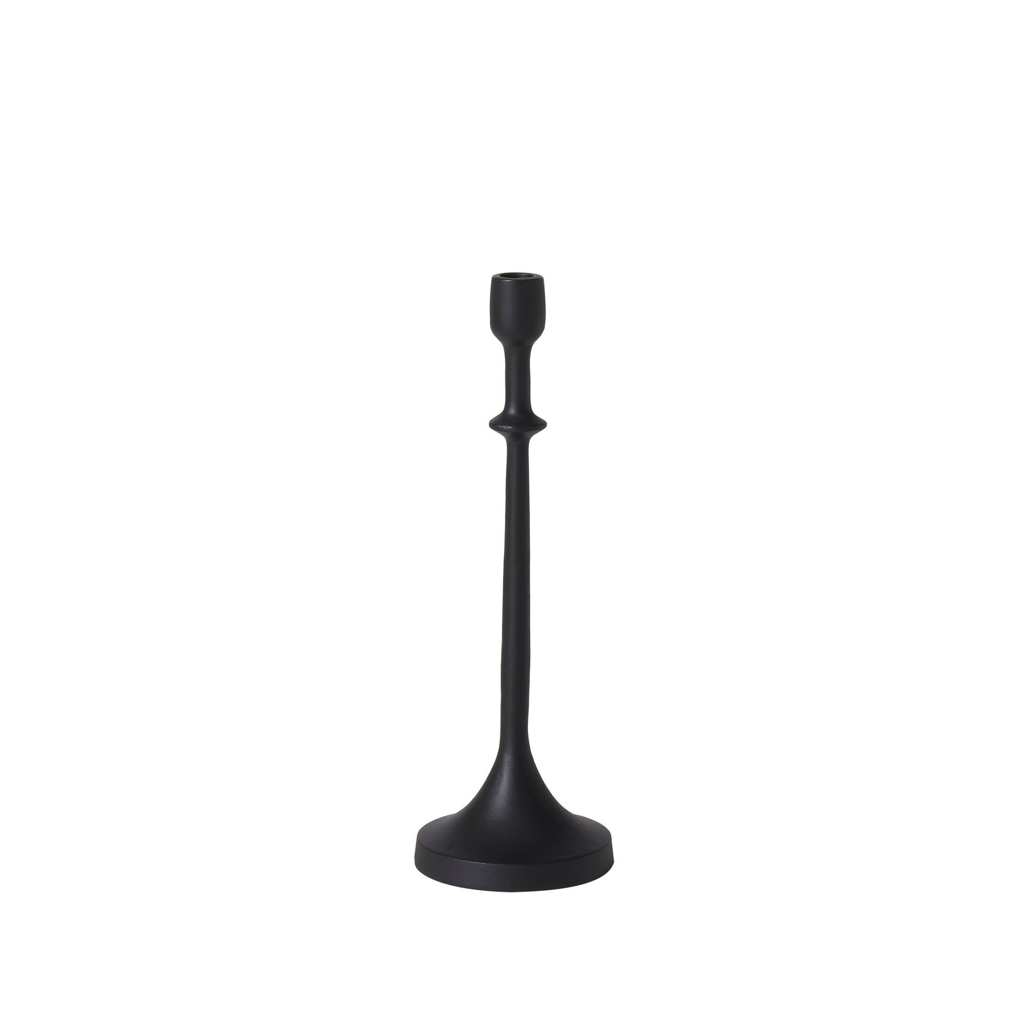 Albero Candle Holder in black, showcasing a single tall candle holder with a sleek design.