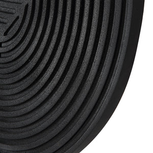 Sofia Wall Art showcasing a close-up view of a black circular design with concentric grooves.