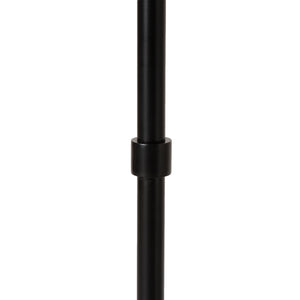 Close-up of Ruslur floor lamp's black metal pole with a decorative joint.