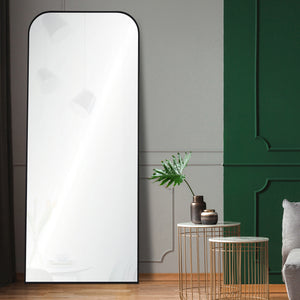 Mandret mirror by Renwil in a modern interior, featuring a black frame and a stylish backdrop.