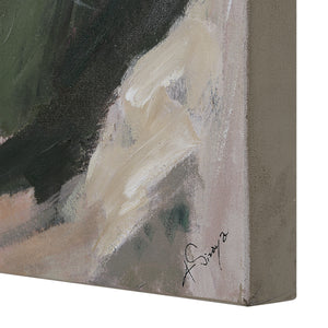 Close-up of Ardesia canvas art showing textured brush strokes and signature detail