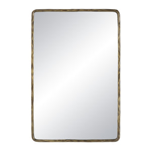 Tally Wall Mirror with a textured gold frame and a rectangular shape.
