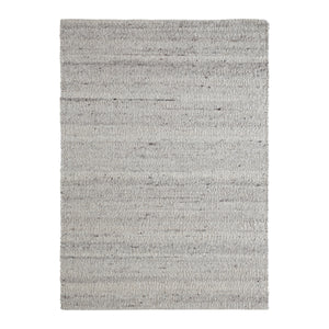 Meghan rug by Renwil, light gray woven texture with subtle patterns, rectangular shape.