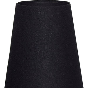 Roove Vase by Renwil, close-up of a tall black vase with a smooth, matte surface.