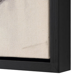 Asia Canvas Art by Renwil, close-up of beige canvas with black abstract elements and black frame