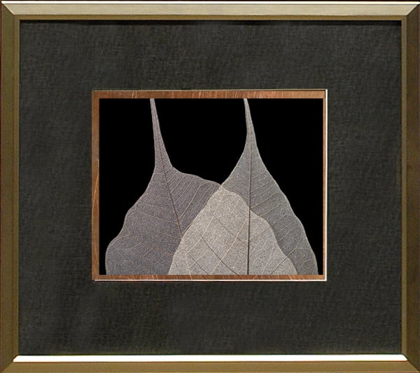 Copper Leaf Detail Quartet Bundle — abstract fine art print shown from another angle