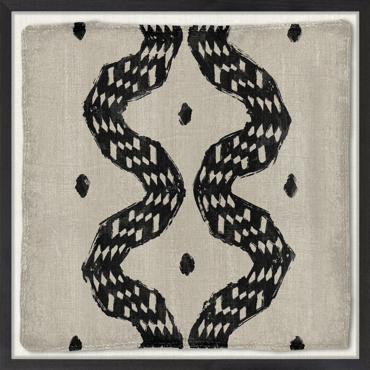front view of Woven Tribe Medley III luxury Artwork