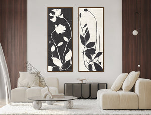 side view of Flora Silhouette II luxury Artwork